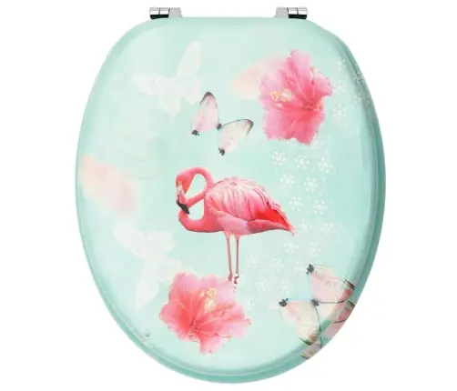 Tualetes Poda Sēdekļi Ar Vāku, 2 Gab., Mdf, Flamingo Dizains Vidaxl