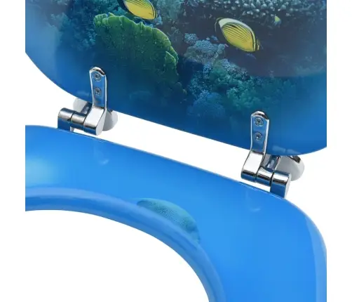 Tualetes Poda Sēdekļi Ar Vāku, 2 Gab., Jūras Dzelmes Dizains Vidaxl