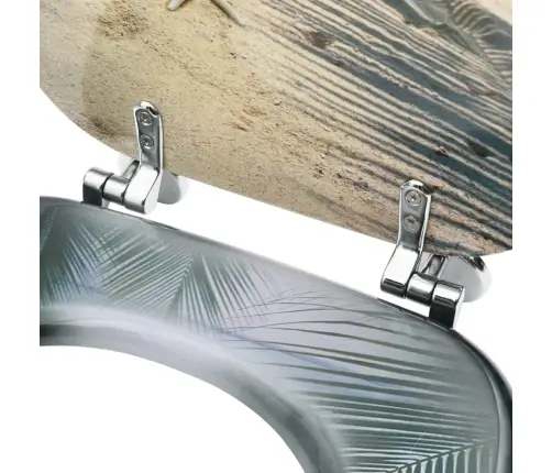 Tualetes Poda Sēdekļi Ar Vāku, 2 Gab., Mdf, Pludmales Dizains Vidaxl