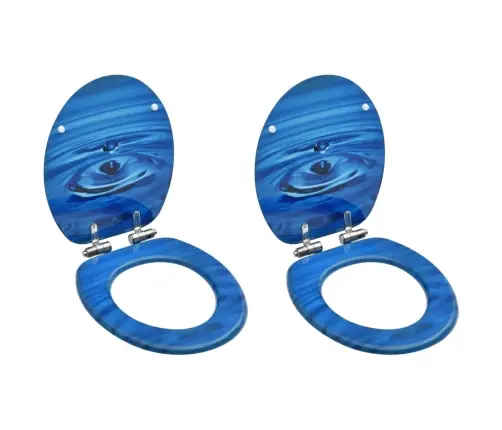 Wc Prill-Lauad Pehmelt Sulguva Kaanega 2 Tk Mdf Sinine Veetilk