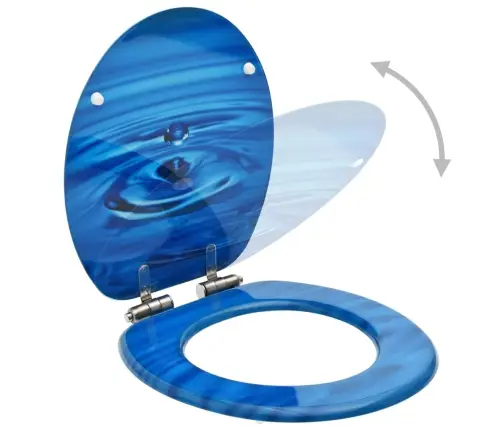 Wc Prill-Lauad Pehmelt Sulguva Kaanega 2 Tk Mdf Sinine Veetilk