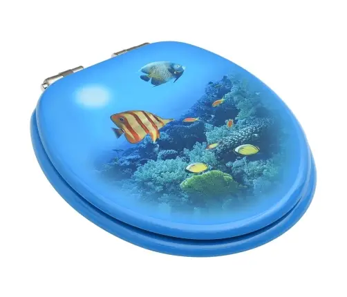 Tualetes Poda Sēdekļi Ar Vāku, 2 Gab., Jūras Dzelmes Dizains Vidaxl