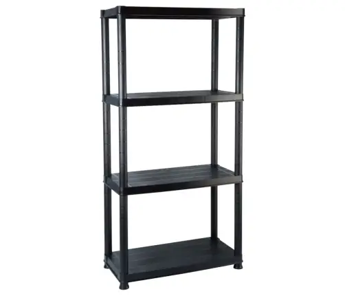 Lentyna Daiktams, 4 Aukštų, Juoda, 61X30,5X130cm Plastikas