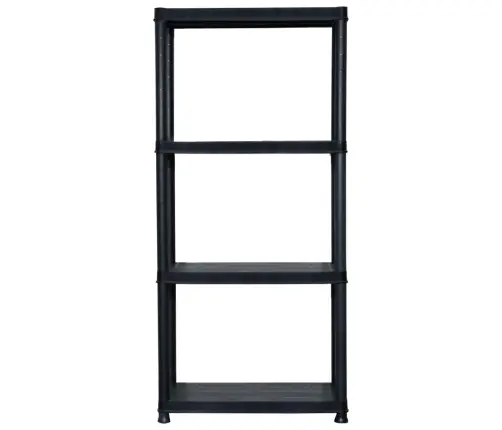 Lentyna Daiktams, 4 Aukštų, Juoda, 61X30,5X130cm Plastikas