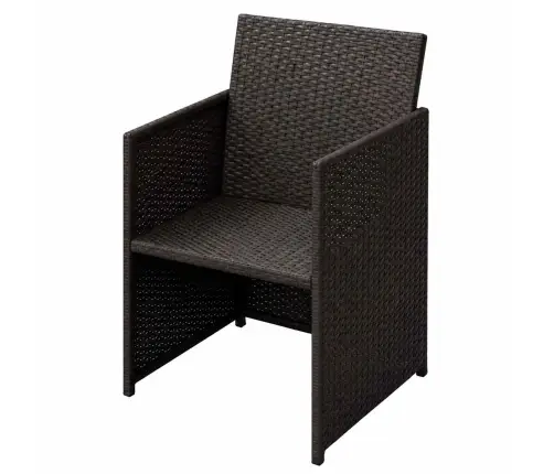 Dārza Krēsli 3 Pcs Brūna 56 X 52 X 87 Cm Poliūtu Rotangpalma Vidaxl