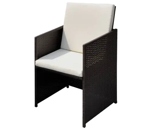 Dārza Krēsli 3 Pcs Brūna 56 X 52 X 87 Cm Poliūtu Rotangpalma Vidaxl