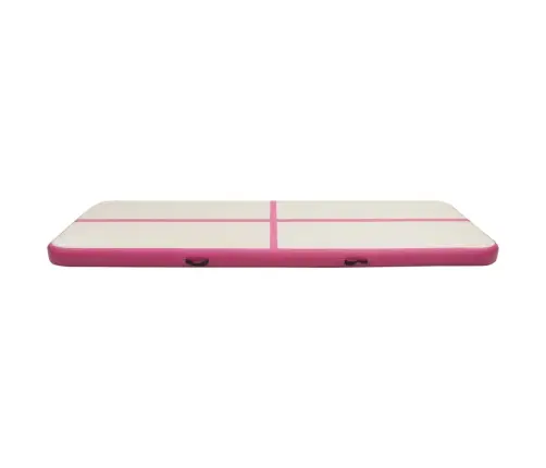 Piepūšams Vingrošanas Paklājs Ar Pumpi, 400X100X15 Cm, Rozā Pvc Vidaxl
