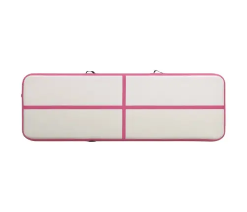 Piepūšams Vingrošanas Paklājs Ar Pumpi, 400X100X15 Cm, Rozā Pvc Vidaxl