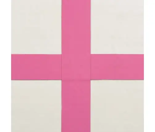 Piepūšams Vingrošanas Paklājs Ar Pumpi, 400X100X15 Cm, Rozā Pvc Vidaxl