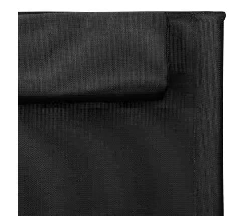 Sauļošanās Zvilnis, Tekstilēns, Melns Un Pelēks Vidaxl Sauļošanās Zvilnis, Tekstilēns, Melns Un Pelēks Vidaxl