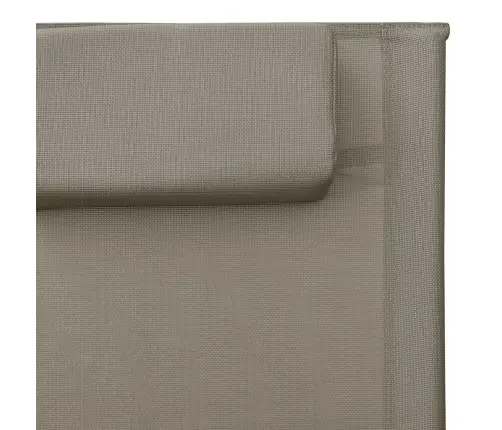 Saulės Gultai, 2Vnt., Taupe Ir Pilkos Spalvos, Tekstilenas Saulės Gultai, 2Vnt., Taupe Ir Pilkos Spalvos, Tekstilenas