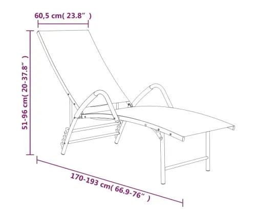 Sauļošanās Zvilnis, Tekstilēns Un Alumīnijs, Pelēkbrūns Vidaxl Sauļošanās Zvilnis, Tekstilēns Un Alumīnijs, Pelēkbrūns Vidaxl