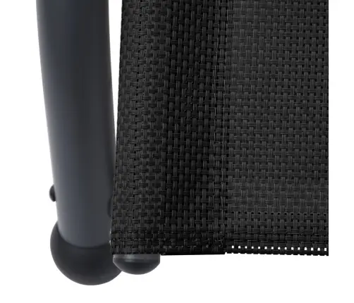 Divvietīgs Sauļošanās Zvilnis Ar Jumtiņu, Melns, Tekstilēns Vidaxl