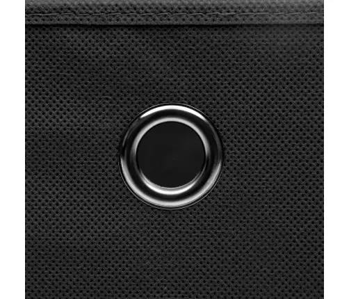 Uzglabāšanas Kastes Ar Vāku, 10 Gab., Melnas, 28X28X28 Cm Vidaxl