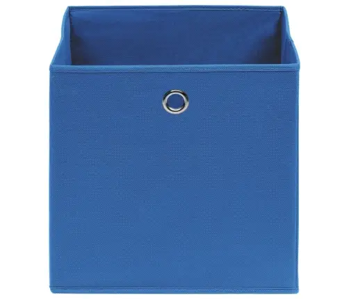 Uzglabāšanas Kastes, 4 Gab., 28X28X28 Cm, Zils Neausts Audums Vidaxl