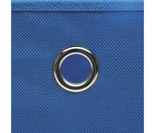 Uzglabāšanas Kastes, 4 Gab., 28X28X28 Cm, Zils Neausts Audums Vidaxl