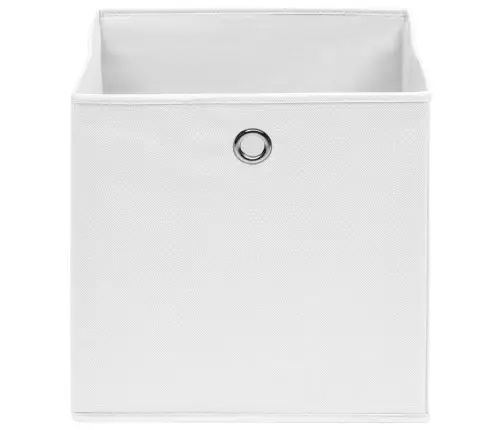 Uzglabāšanas Kastes, 10 Gab., 28X28X28 Cm, Balts Neausts Audums Vidaxl