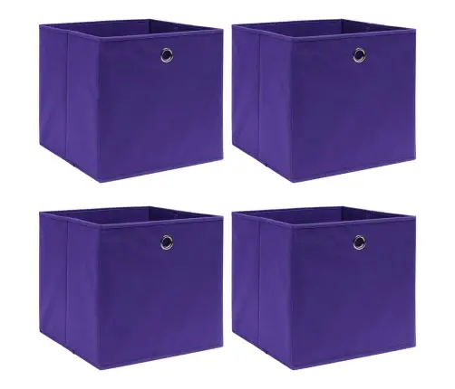 Mittekootud Kangast Hoiukastid 4 Tk, 28 X 28 X 28 cm Lilla