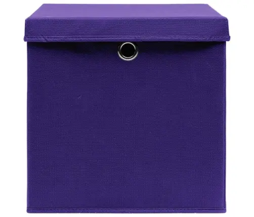 Daiktadėžės Su Dangčiais, 10Vnt., Violetinės, 28X28X28Cm