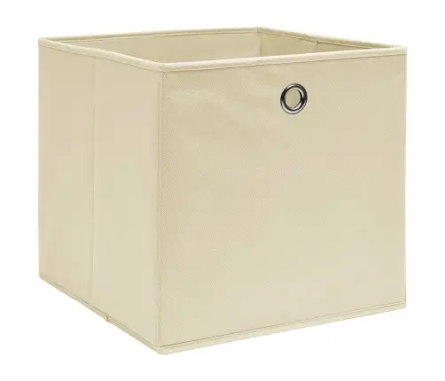 Daiktadėžės, 4Vnt., Kreminės, 28X28X28cm Neaustinis Audinys