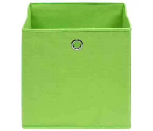 Uzglabāšanas Kastes, 10 Gab., 28X28X28 Cm, Zaļš Neausts Audums Vidaxl