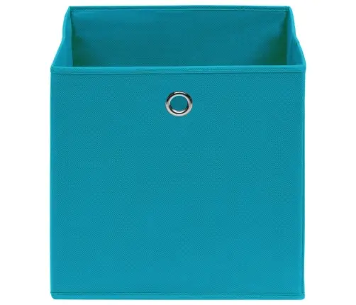 Uzglabāšanas Kastes, 10 Gab., 28X28X28 Cm, Zils Neausts Audums Vidaxl