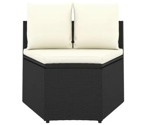 2-Daļīgs Dārza Dīvāna Komplekts, Pe Rontangpalma, Melns Vidaxl