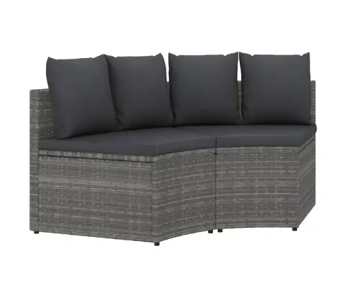 2-Daļīgs Dārza Dīvāna Komplekts Ar Matračiem, Pe Rotangpalma Vidaxl