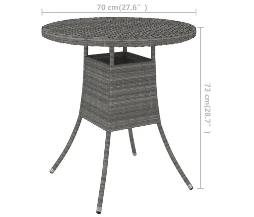 Aia Söögilaud, Hall, 70 X 70 X 73 cm Polürotang