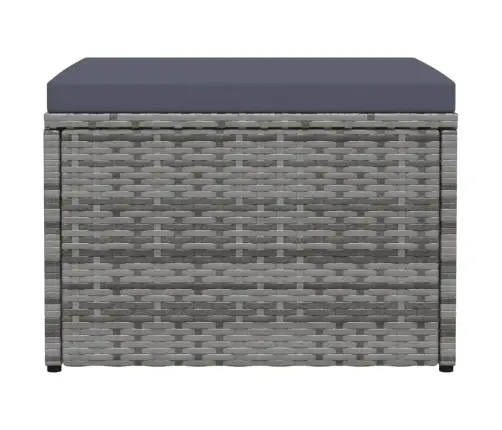 Dārza Sols Ar Matraci, Pelēka Pe Rotangpalma Vidaxl