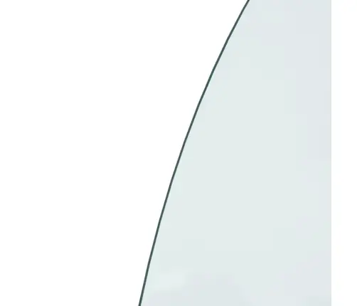 Kamīna Plāksne, Pusapaļa, Stikls, 800X600 Mm Vidaxl