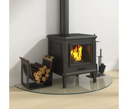 Kamīna Plāksne, Pusapaļa, Stikls, 1000X500 Mm Vidaxl