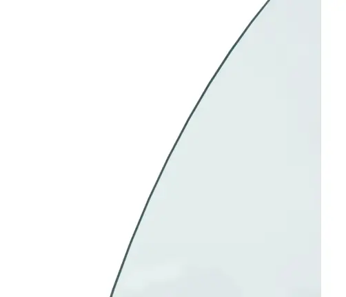 Kamīna Plāksne, Pusapaļa, Stikls, 1000X600 Mm Vidaxl