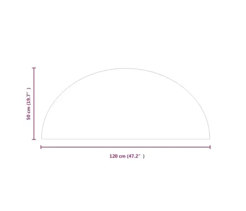 Kamina Klaasplaat, Poolümar, 1200 X 500 Mm