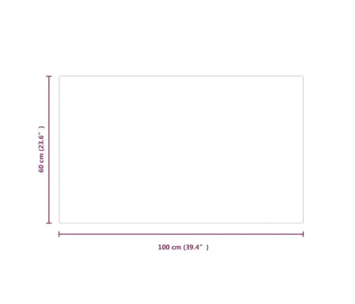 Kaminaesine Klaasplaat, Ristkülik, 100X60 Cm