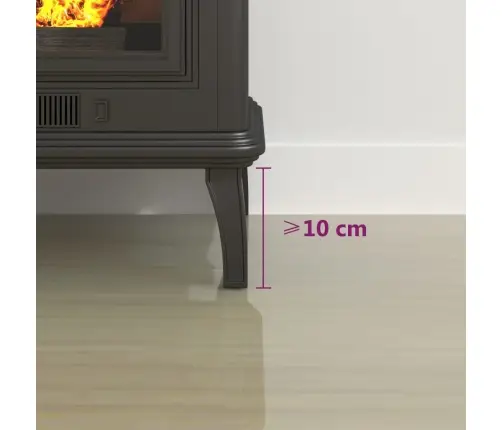 Kamīna Plāksne, Taisnstūra Forma, Stikls, 80X60 Cm Vidaxl