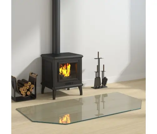 Kamīna Plāksne, Sešstūra Forma, Stikls, 120X60 Cm Vidaxl