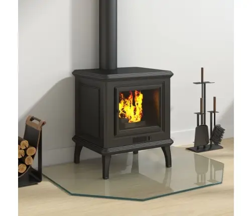 Kamīna Plāksne, Sešstūra Forma, Stikls, 80X60 Cm Vidaxl