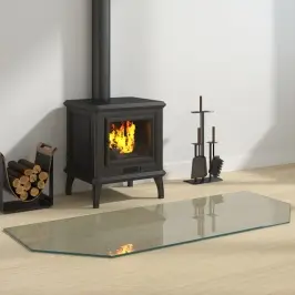 Kaminaesine Klaasplaat, Kuusnurk, 120X50 Cm