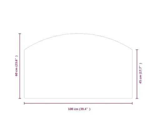 Kamīna Plāksne, Stikls, 100X60 Cm Vidaxl