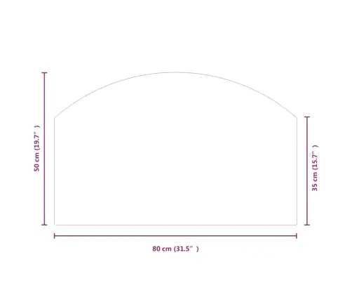 Kamīna Plāksne, Stikls, 80X50 Cm Vidaxl