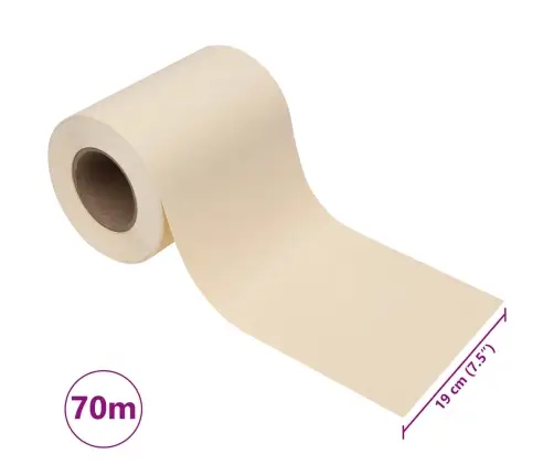 Dārza Aizslietnis, Pvc, 70X0,19 M, Krēmkrāsas Vidaxl