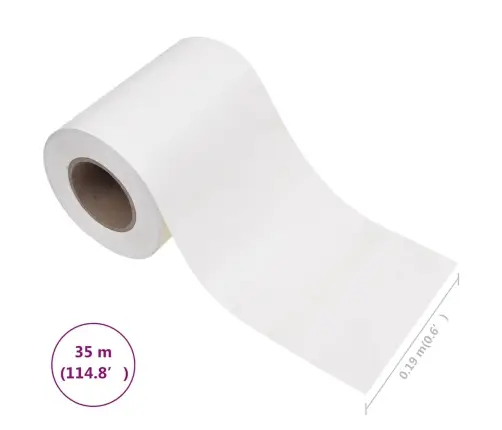 Dārza Aizslietnis, Pvc, 35X0,19 M, Balts  Vidaxl