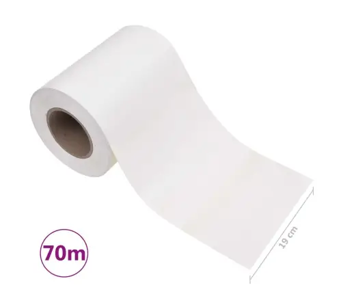 Dārza Aizslietnis, Pvc, 70X0,19 M, Balts Vidaxl