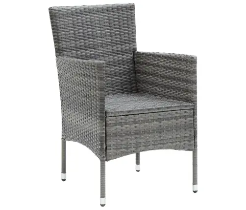 Dārza Krēsli, 4 Gab., Pe Rotangpalma, Pelēki Vidaxl