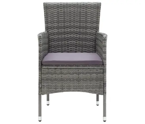 Dārza Krēsli, 4 Gab., Pe Rotangpalma, Pelēki Vidaxl