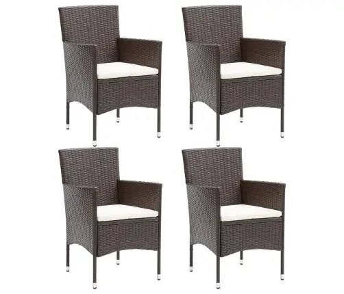 Dārza Krēsli, 4 Gab., Pe Rotangpalma, Brūni Vidaxl