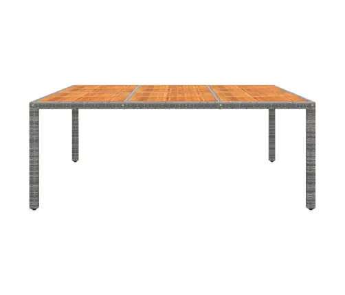 Dārza Galds, 200X150X75Cm, Akācijas Koks, Pelēka Pe Rotangpalma Vidaxl