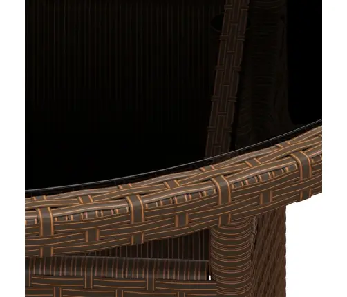 Aialaud, Ø80X75 cm Karastatud Klaas Ja Polürotang, Pruun