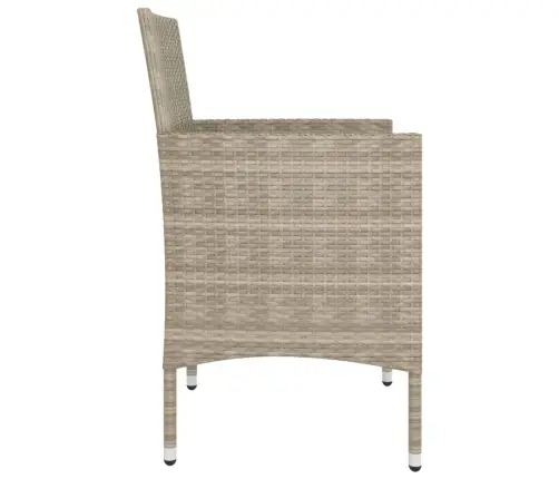 4-Daļīgs Dārza Krēslu Un Soliņu Komplekts, Bēša Pe Rotangpalma Vidaxl